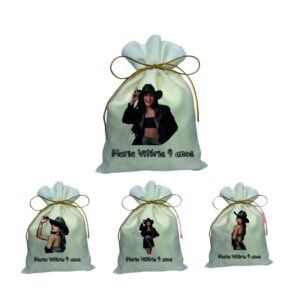 Saquinho de Tecido Personalizado – Ana Castela Roupa Preta