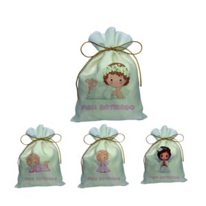 Saquinho de Tecido Personalizado – Batizado Menina Mod 2